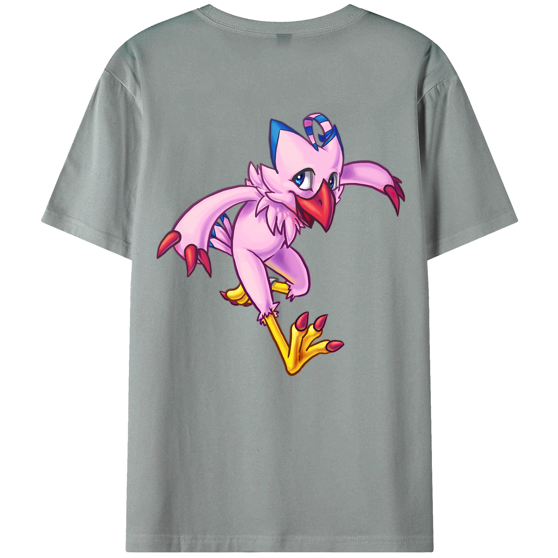 （画像用） Digimon デジタルモンスター/デジモン 綿100％ メンズ半袖Tシャツ（バックプリント） 通気性